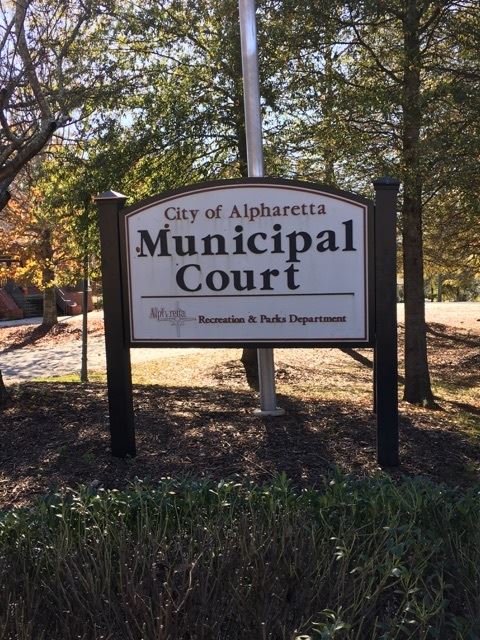 Municipal court signage